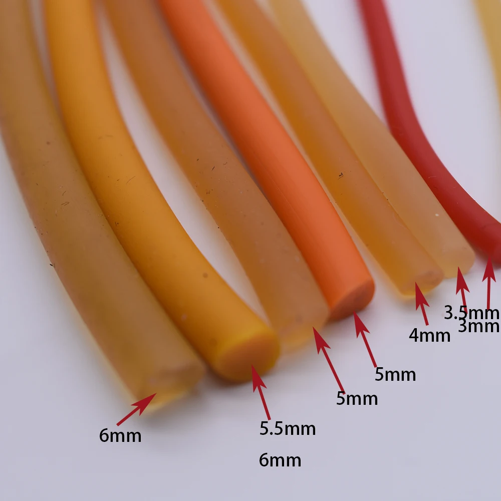 Lente de tubo de goma elástica sólida para tirachinas, látex natural, caza con eslinga, 10 m de diámetro, 6 mm - imagen 2