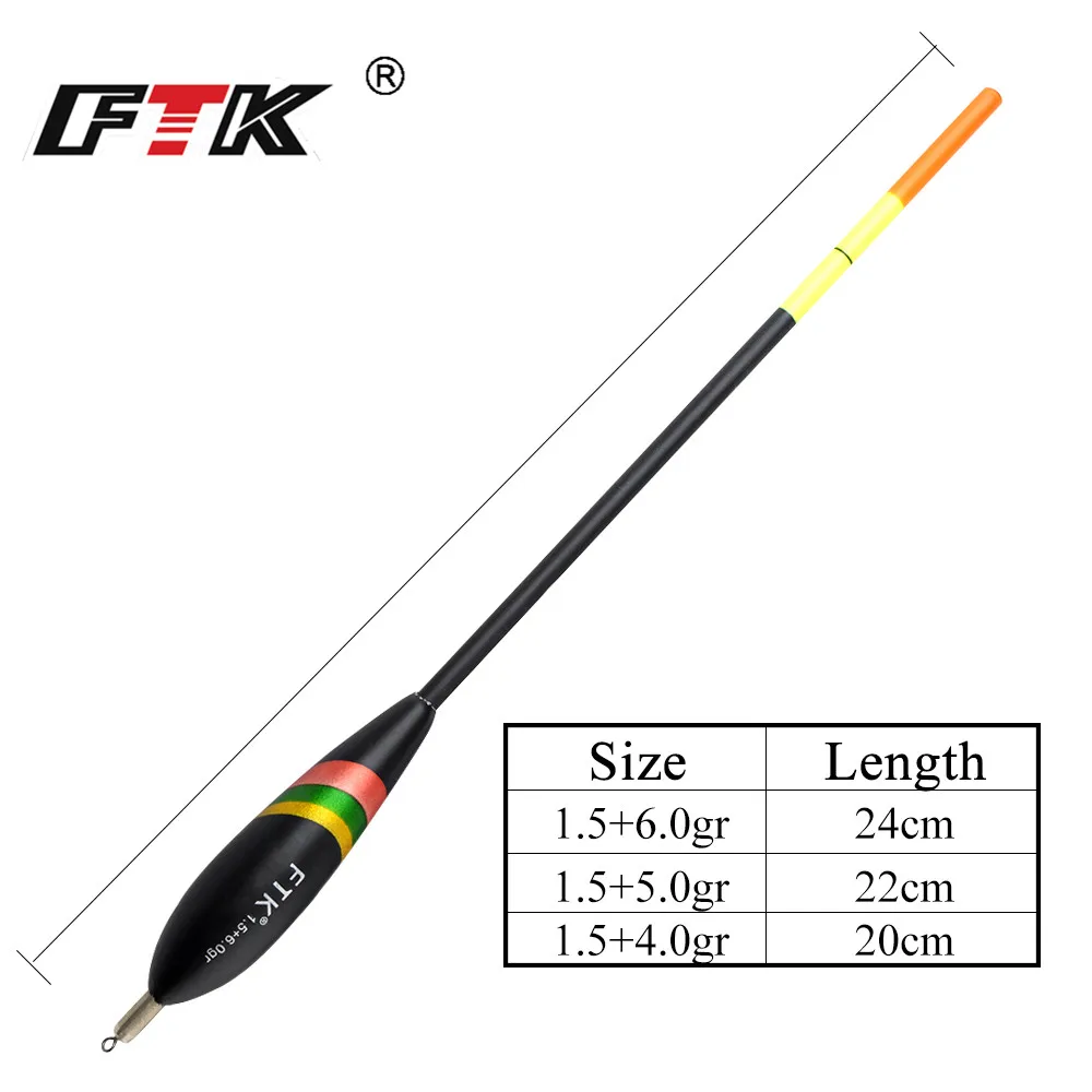 Barguzinsky-flotador de abeto, boya Vertical, tamaño mixto, accesorios de pesca de carpa, 1,5 + 4.0gr 1,5 + 5.0gr, 6.0gr 1,5 +, 3 piezas/Lo - imagen 2