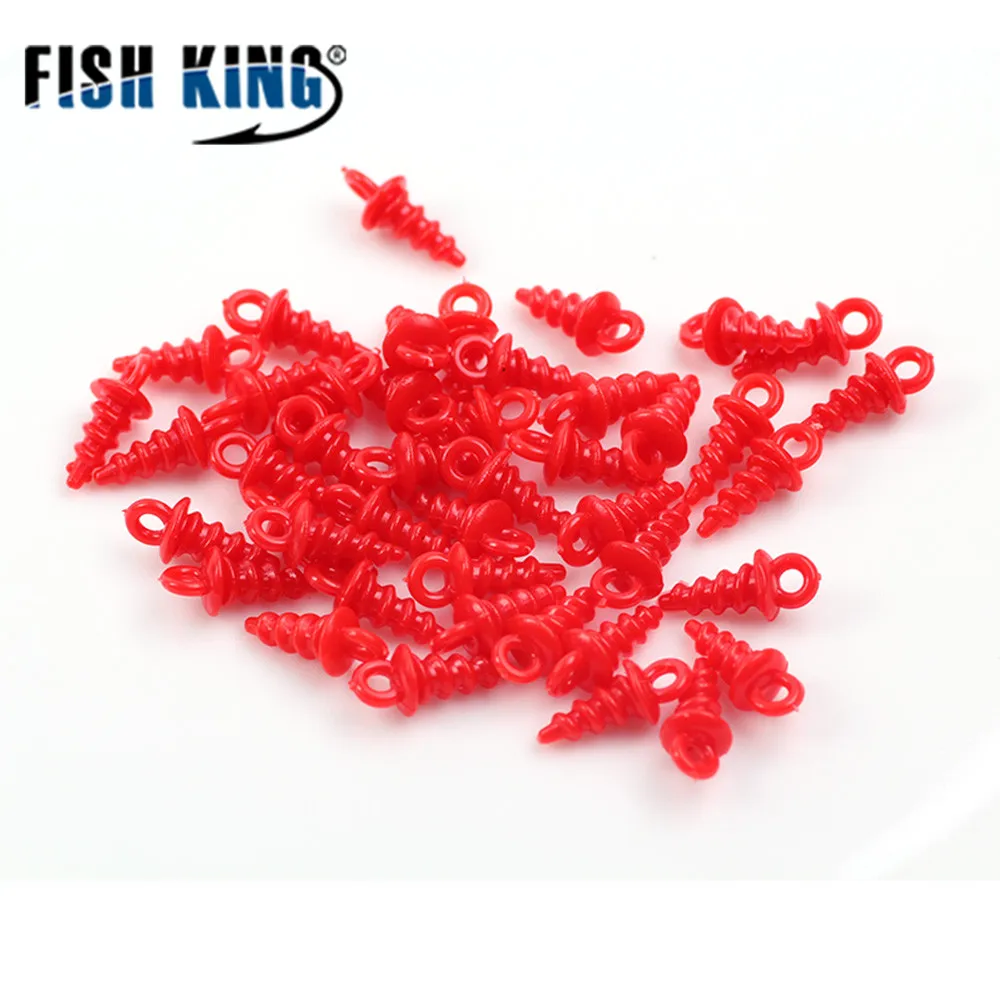 FISH KING-anzuelos de pesca de carpa, accesorios de plástico, componentes de alimentador, señuelos, tapones de cebo, 50 Uds. - imagen 4