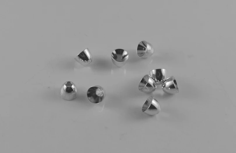 MNFT-Cabeza de cono de latón para atar moscas de tubo, materiales de atado de moscas, bolas de níquel negro dorado y plateado, 24 unids/lote - imagen 3