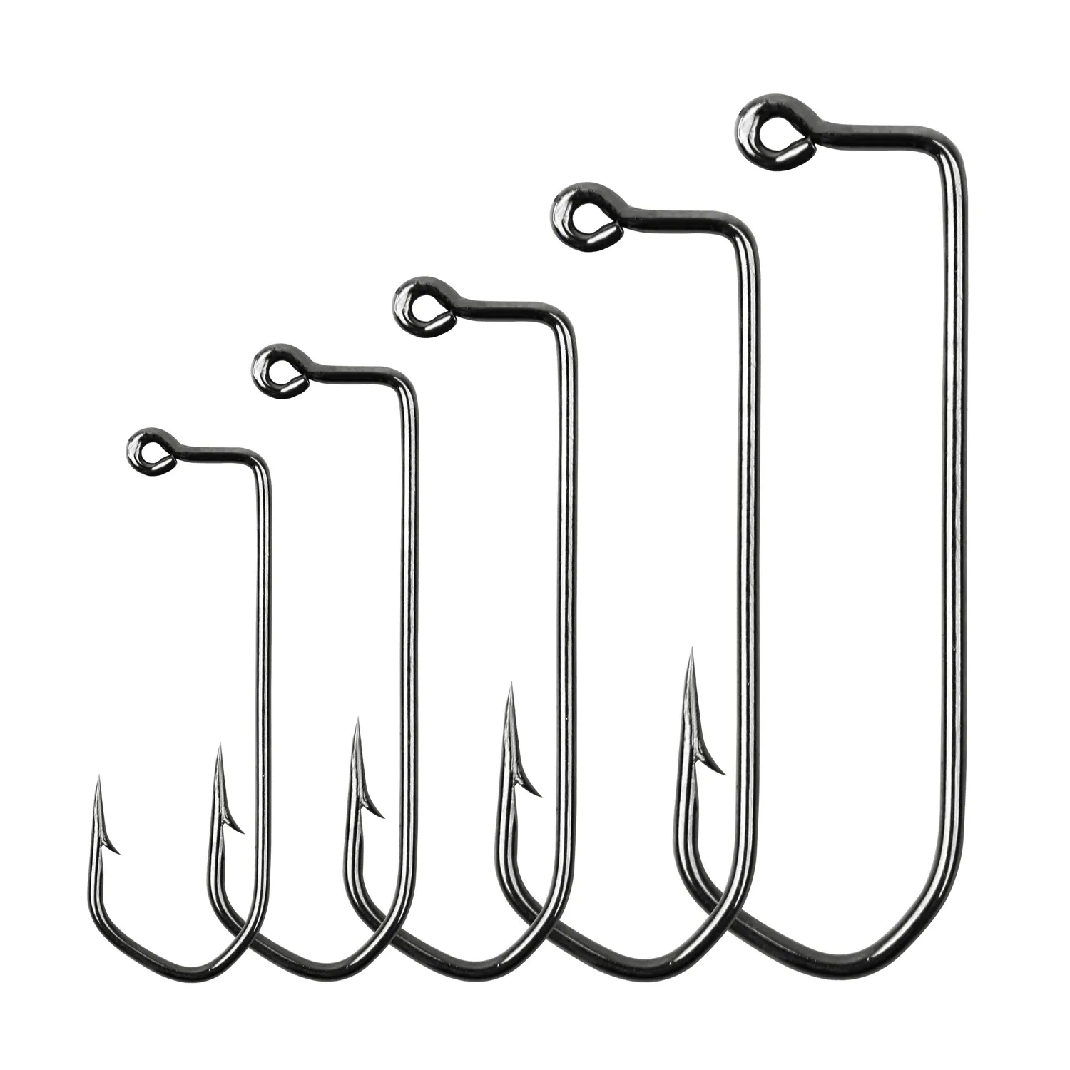 Anzuelos de pesca de acero de alto carbono, anzuelo de púas de 90 grados para Crankhook, gusano, 200 unids/lote - imagen 5