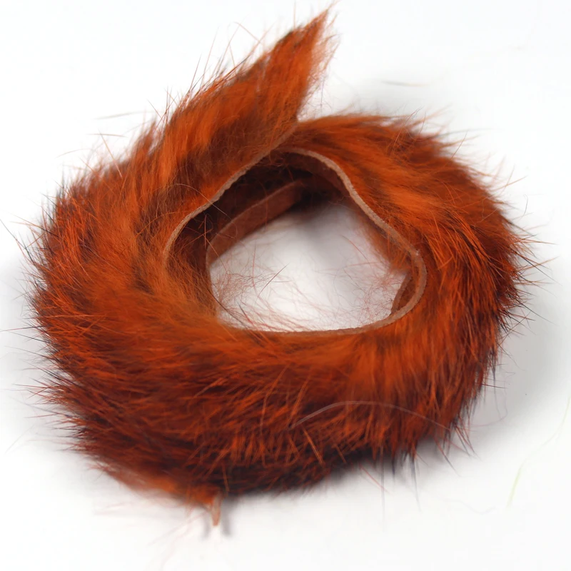 Bimoo 2 tiras Zonker de liebre de piel de conejo de 5 mm de ancho para atado de moscas Material Streamer - imagen 5