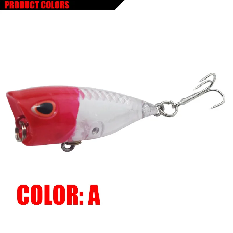 Señuelo de Pesca TopWater de 40mm, 3g, cebo Popper, Wobblers, Crankbait, ojos 3d, señuelos duros artificiales, aparejos de Pesca, WD-479, 1 ud. - imagen 3