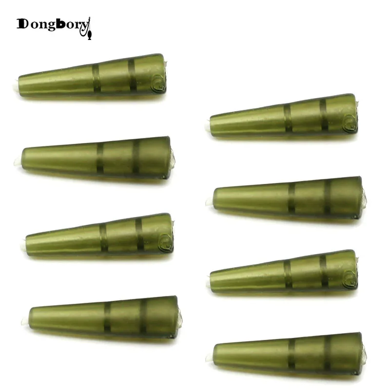 100 Uds. Mangas cortas Micro antienredos conectar con ganchos de pesca manga Mini tubo de cola de carpa aparejos de pesca de carpa pesca gruesa - imagen 5