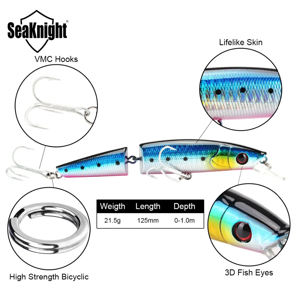 SeaKnight Minnow SK041 señuelo flotante articulado - imagen 4