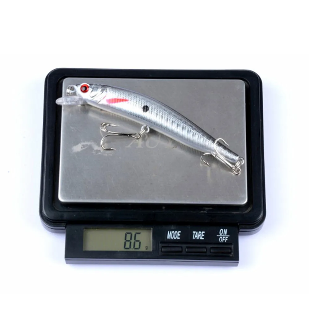 FISHINAPOT-señuelo de Pesca duro, 1 unidad, 9,7 cm/8,6g, Minnow, con 2 ganchos de Pesca, Crankbait, Wobblers, aparejos de Pesca, ojos 3D - imagen 5