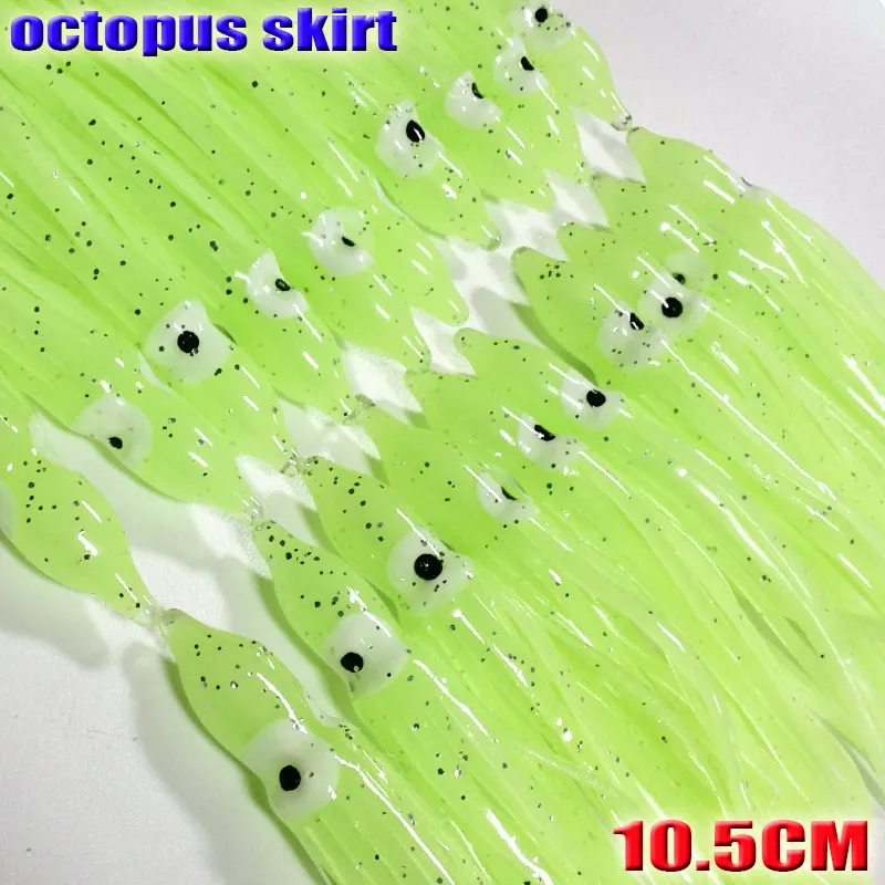 20123 faldas de pesca sotf de pulpo, 17 tipos de pesca, usted elige cada tipo, 20 unids/lote, la longitud es de 10,5 CM - imagen 3