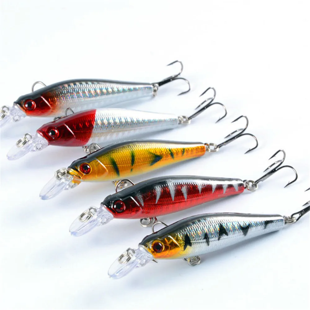 Señuelos duros de pesca de pececillos, cebos artificiales de plástico, Wobbler, accesorios de pesca de carpa, 9g, 8cm, 1 unidad - imagen 2