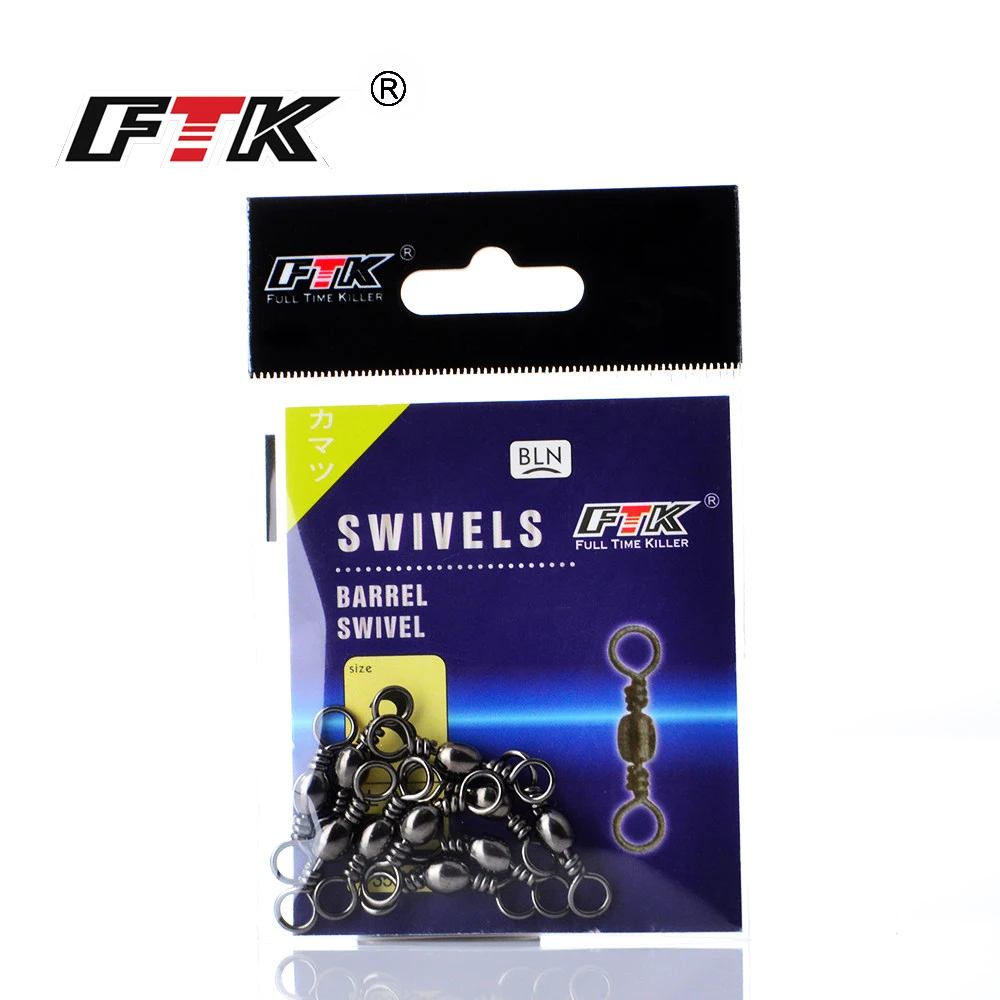 FTK-Terminal de conector de rodamiento de bolas, aparejos de Pesca con anillo dividido, señuelo de anzuelo, 1 paquete, 1 #-9 # - imagen 5