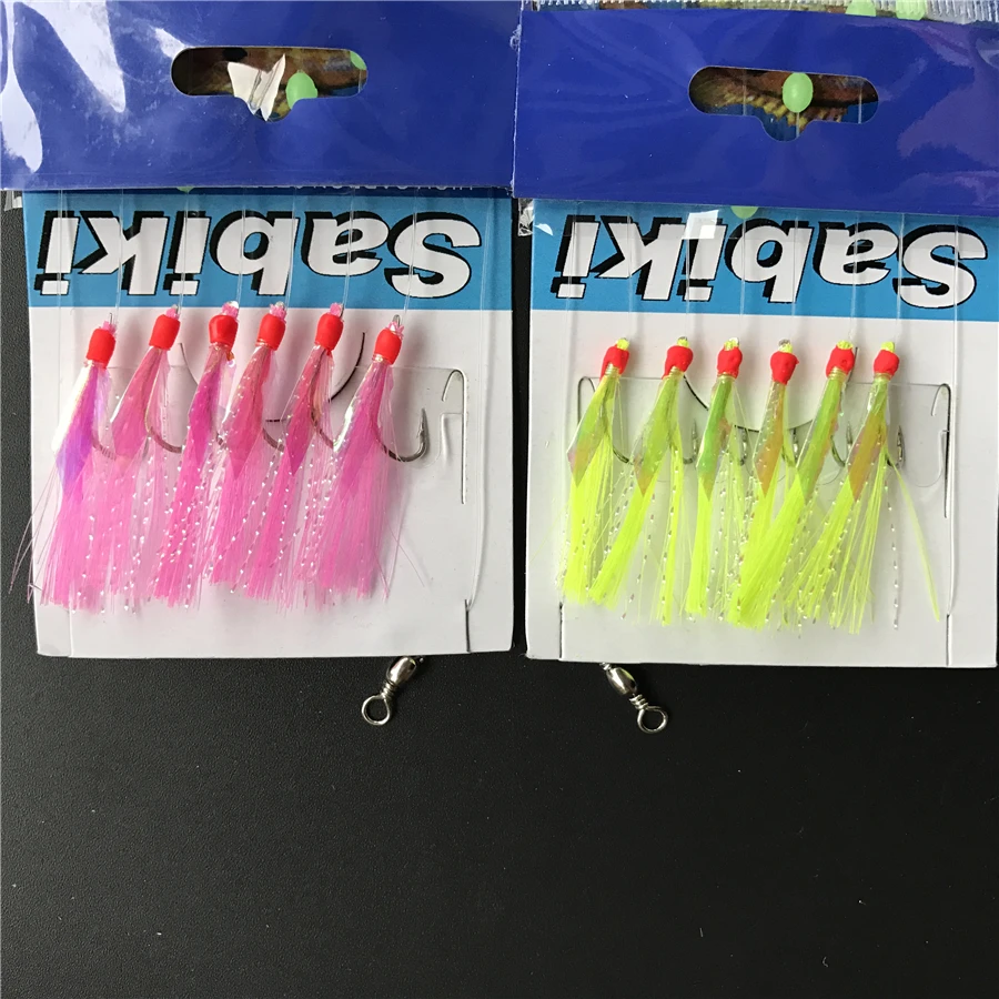 5 bolsas de pesca sabiki samodur, anzuelo de caballa de pesca, anzuelo de arenque, anzuelos de aparejo sabiki, señuelo de pesca, anzuelo de cebo, accesorios de aparejos - imagen 5