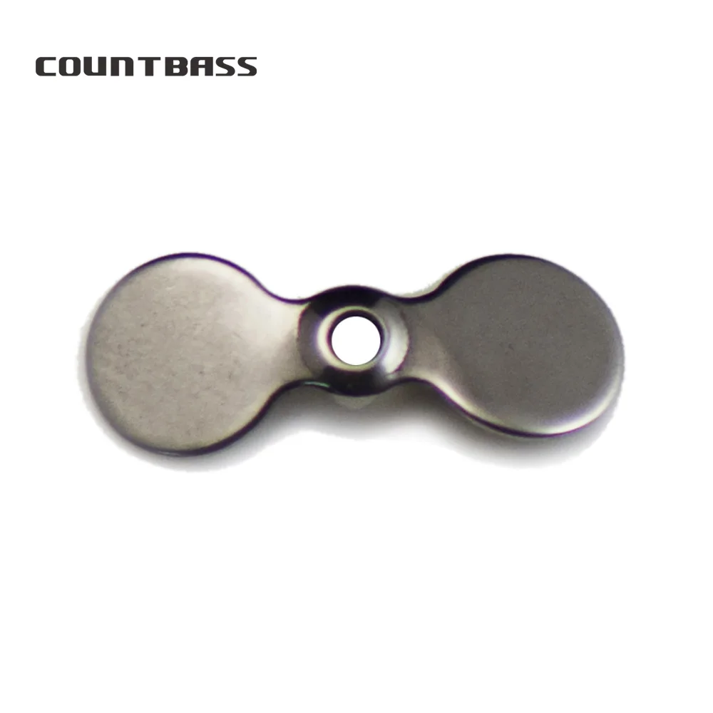 COUNTBASS 50 Uds. Cuchillas de utilería de acero inoxidable, hoja de hélice, Señuelos de pesca duros Topwater DIY, Popper, plantillas de natación