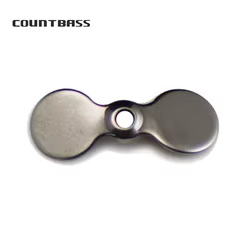 COUNTBASS 50 Uds. Cuchillas de utilería de acero inoxidable, hoja de hélice, Señuelos de pesca duros Topwater DIY, Popper, plantillas de natación