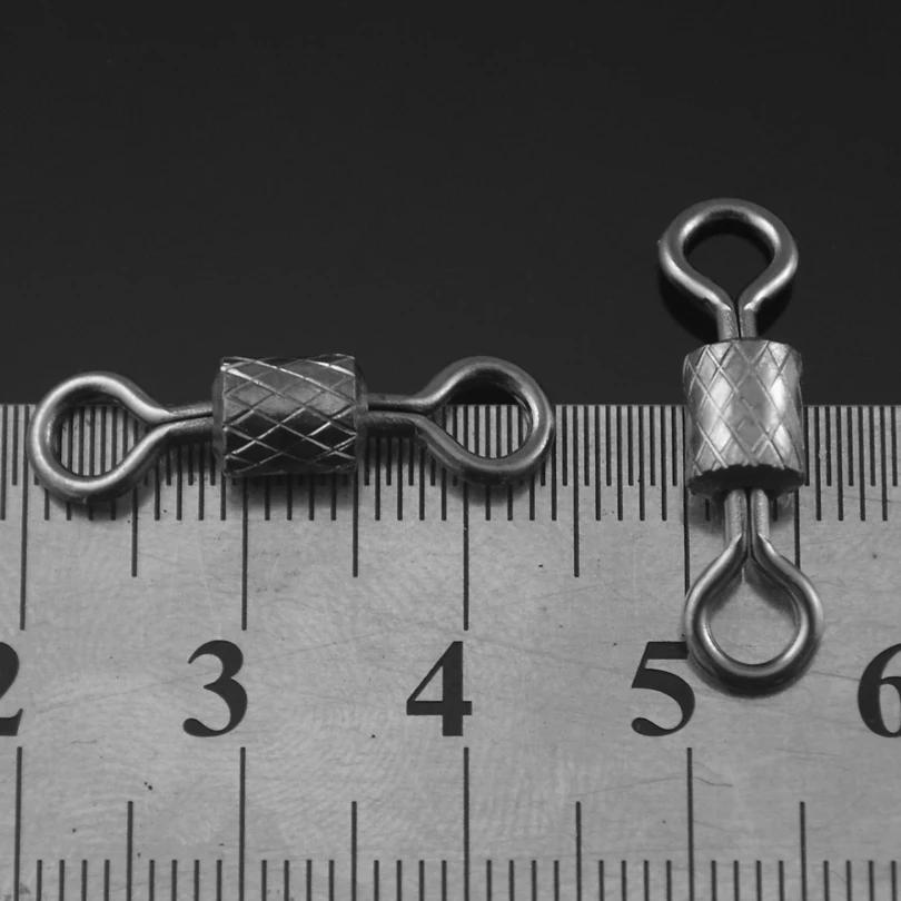 MNFT 200 Uds. Conector de señuelo de anzuelo de pesca de Material de acero inoxidable de alto carbono giratorio americano 24MM de longitud precio al por mayor - imagen 3