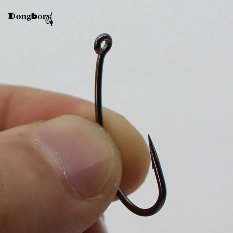 Anzuelos de pesca de carpa recubiertos, anzuelos de acero de alto carbono, negro mate con púas, mango curvo, estilo pinza, ganchos afilados para carpa, 30 Uds. - imagen 4