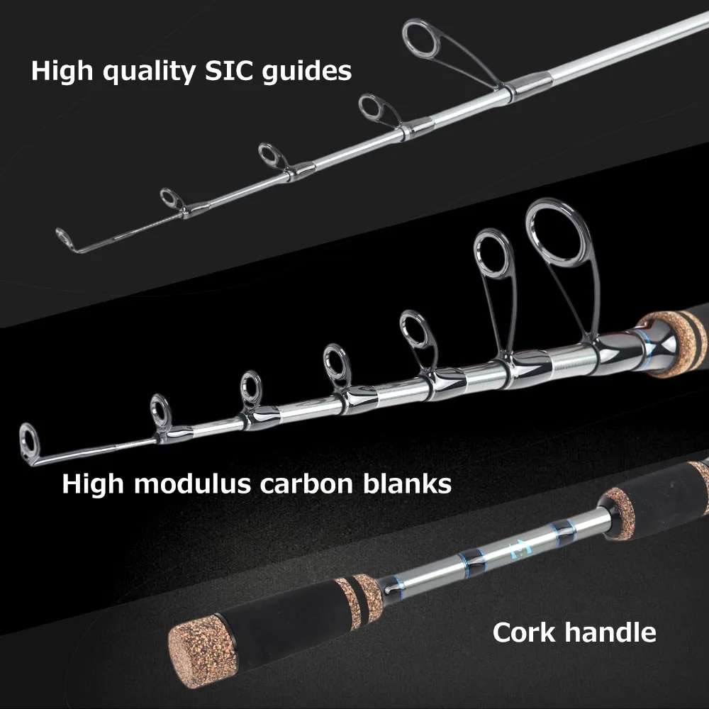 Maximumcatch 2,1 M/2,4 M peso del señuelo 10-30g 15-40g caña de pescar giratoria telescópica para pesca con señuelo - imagen 5