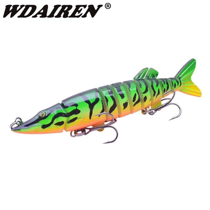 WDAIREN-señuelo de Lucio Artificial, cebo Multi articulado, 12,5 cm, 22g, Crankbaits realistas, aparejos de pesca de mar, Wobblers, Swimbait, 9 articulaciones - imagen 2