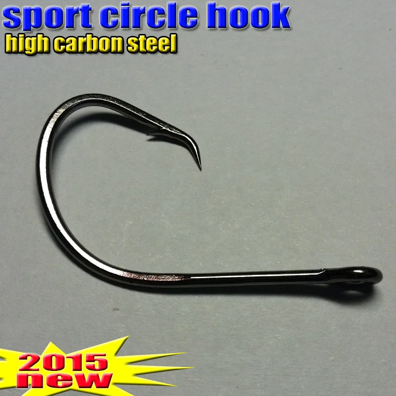 2023 nuevos anzuelos circulares deportivos de pesca tamaño:6 # --5/0 #    Cantidad de acero rico en carbono: 100 unids/lote ganchos afilados - imagen 4