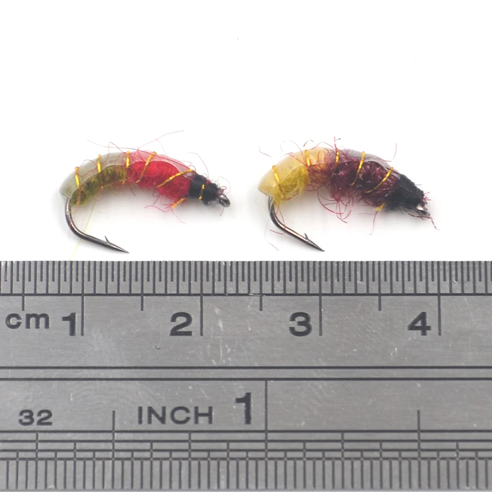 MNFT-señuelo de pesca con mosca, dos estilos, para Ninfa, trucha, Mosca, Mosca, Artificial, Pupa, Larva, ninfa, 10 Uds. - imagen 5