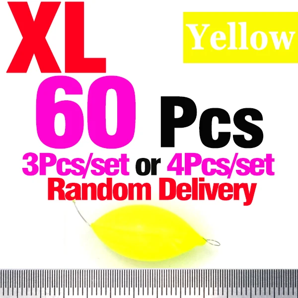 60Pcs  Yellow  XL