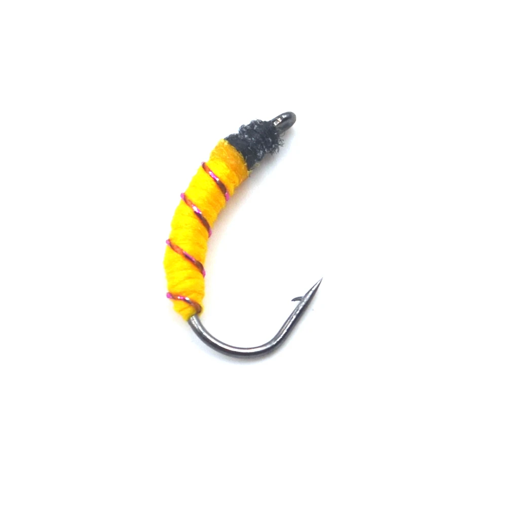 MNFT-anzuelo de ninfas amarillo, 10 piezas, #10, trucha, pesca, moscas, señuelo - imagen 2