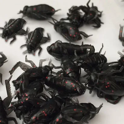 Señuelo de pesca de Stream, cebo blando, estanque de depósito, hierba negra, carpa Chub, cebos artificiales para pececillos, cebos para gusanos e insectos, 10 piezas - imagen 4