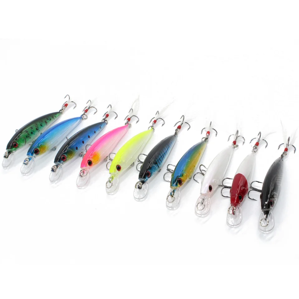LEOSPORT-señuelo duro para pesca de carpa, cebo láser para pececillos, swimbait, Wobbler, trucha, mosca dura, 7g/9cm - imagen 5