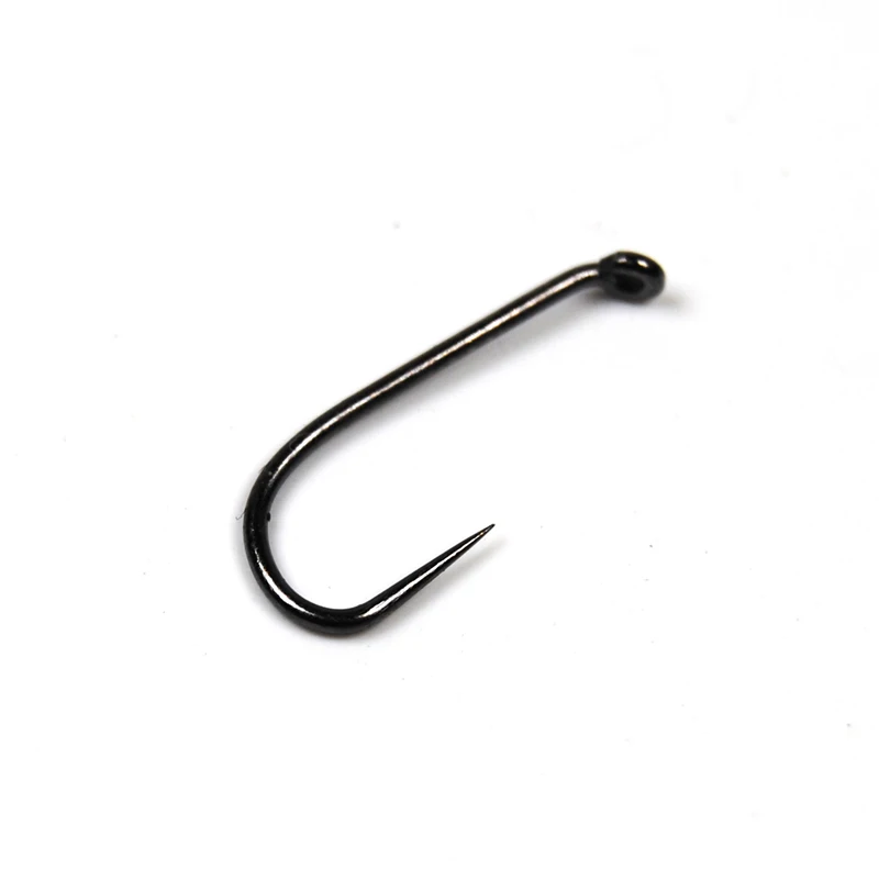 Bimoo-anzuelos para moscas húmedas de tamaño 10, 12 y 14, punta afilada con acabado en níquel negro, 25 unids/lote - imagen 2