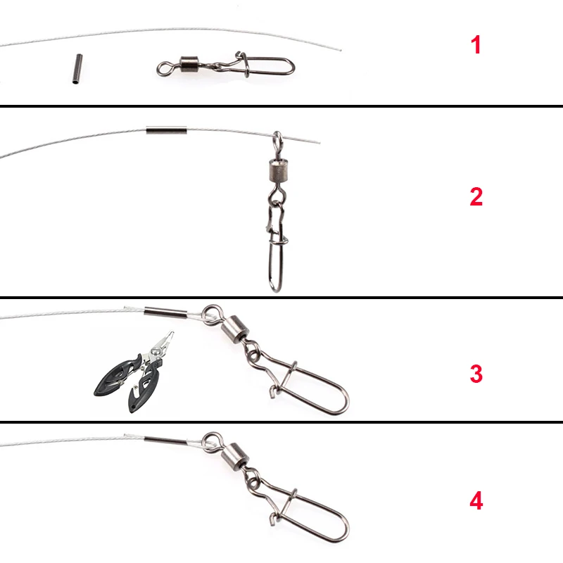 Simpleyi-sedal de pesca de cobre redondo, manga de crimpado de aluminio, tubo de cobre de 100mm-1,0mm, accesorios de pesca marina, 2,8 unids/lote - imagen 5