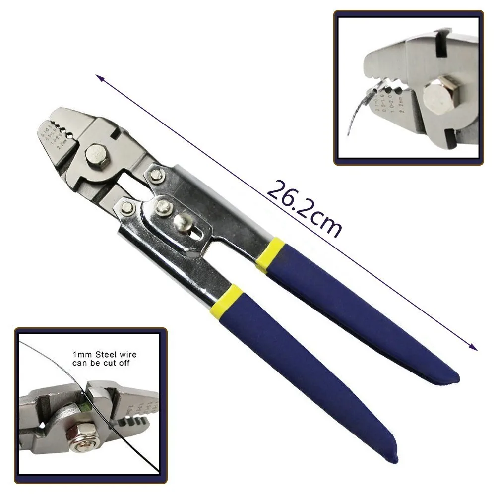 Alicates de línea de pesca de acero inoxidable, manga de crimpado de alambre, cortador de línea de pesca, Mangas de prensado, herramienta de terminal, 500 Uds. - imagen 3