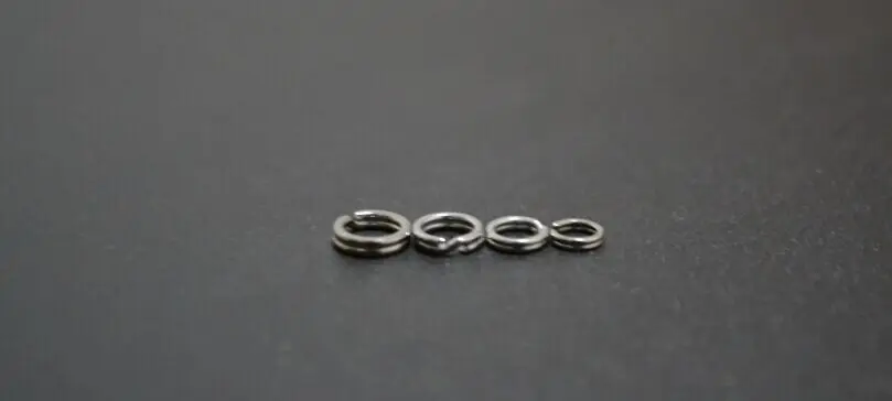 Accesorios para aparejos de pesca, conector de señuelo, anillo de Squash, 4mm, 5mm, 7mm, cuchara para pececillo, señuelos artificiales, piezas de anzuelo triple, lote de 50 piezas - imagen 3