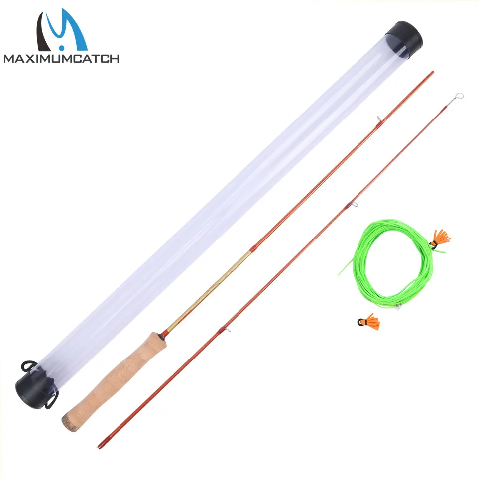 Varilla de arranque de práctica Maximumcatch de 4,2 pies/1,28 M con indicador de ataque y línea de vuelo WF, acción de 2 segundos, perfecta para principiantes - imagen 4