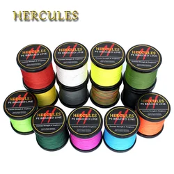 Hercules-Hilo de pescar trenzado, hilo multifilamento, 4 hebras, 6/100lb, 1000m, PE, 13 colores, carpa