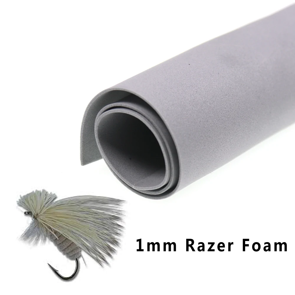 Bimoo-esponja Multicolor de espuma EVA, hoja de papel para atar moscas, papel hecho a mano, tolva de hierba, Popper de espuma, insectos para carpa, 1mm, 4 Uds. - imagen 3