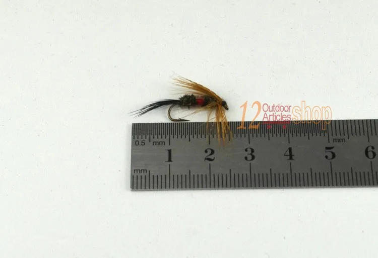 MNFT 10PCS [10 # ] Cebo de pesca de trucha con mosca, Coachman, pavo real, color gris, moscas secas, Royal Wulff, señuelos de pesca con mosca marrón Hackle - imagen 3