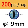 200pcs blue 9mm