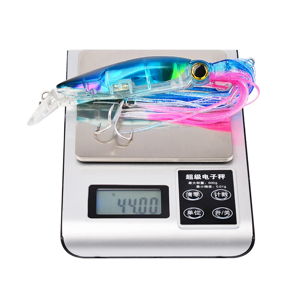 Señuelo Artificial con forma de pulpo para pesca en el mar, cebo duro de 23cm y 44g, Wobblers, herramientas giratorias de 6 colores, 1 unidad - imagen 2