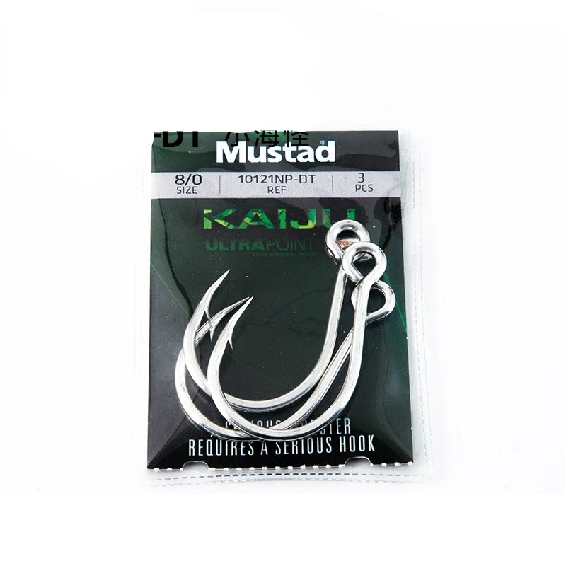 Mustad-anzuelo de Pesca de acero al carbono con púas, 1/2/4/6/8 #1/0 #-8/0 #, 10 paquetes - imagen 5