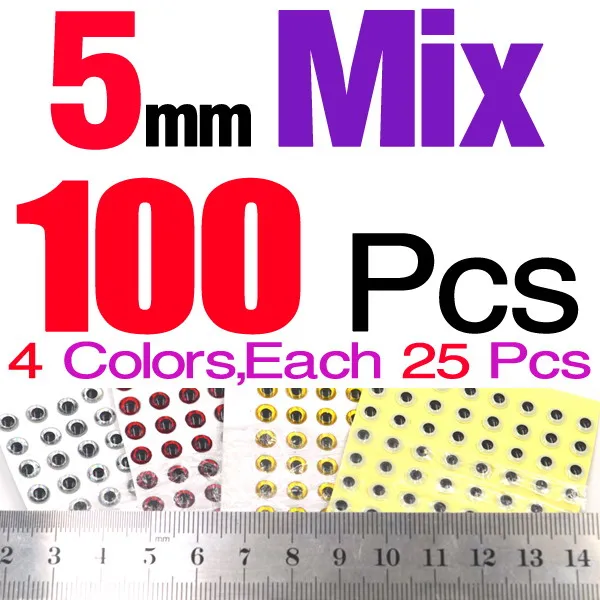 5mm Mixed 100pcs