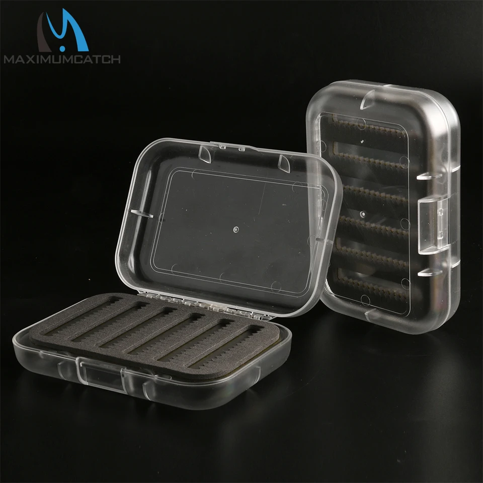 Caja para moscas CBT Maximumcatch - Espuma delgada transparente de 125x88x32 mm con hoja oscilante - imagen 3
