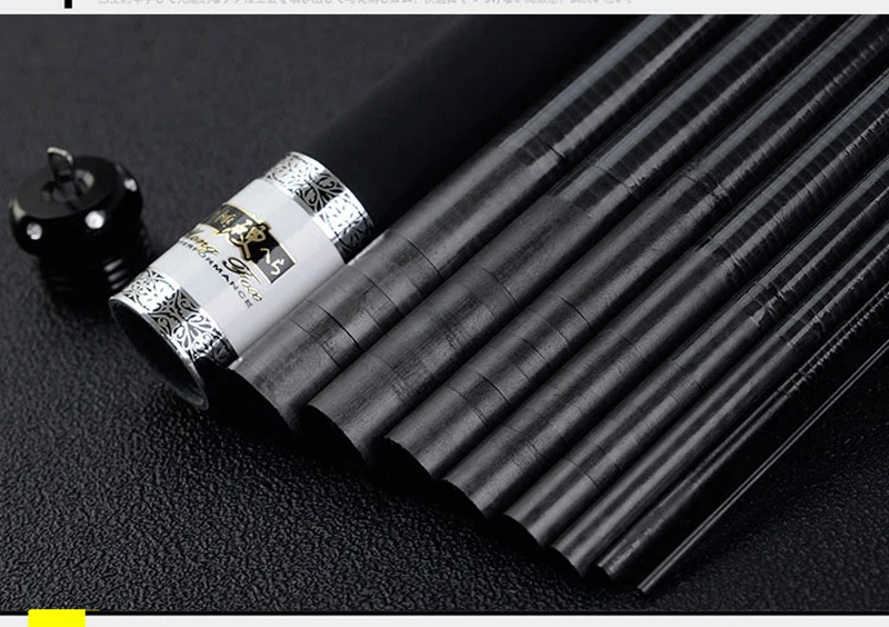 Caña de pescar telescópica de alto carbono, ultraligera, portátil, superdura, 28 tonales, B040, 2,7 M-10,0 M - imagen 4