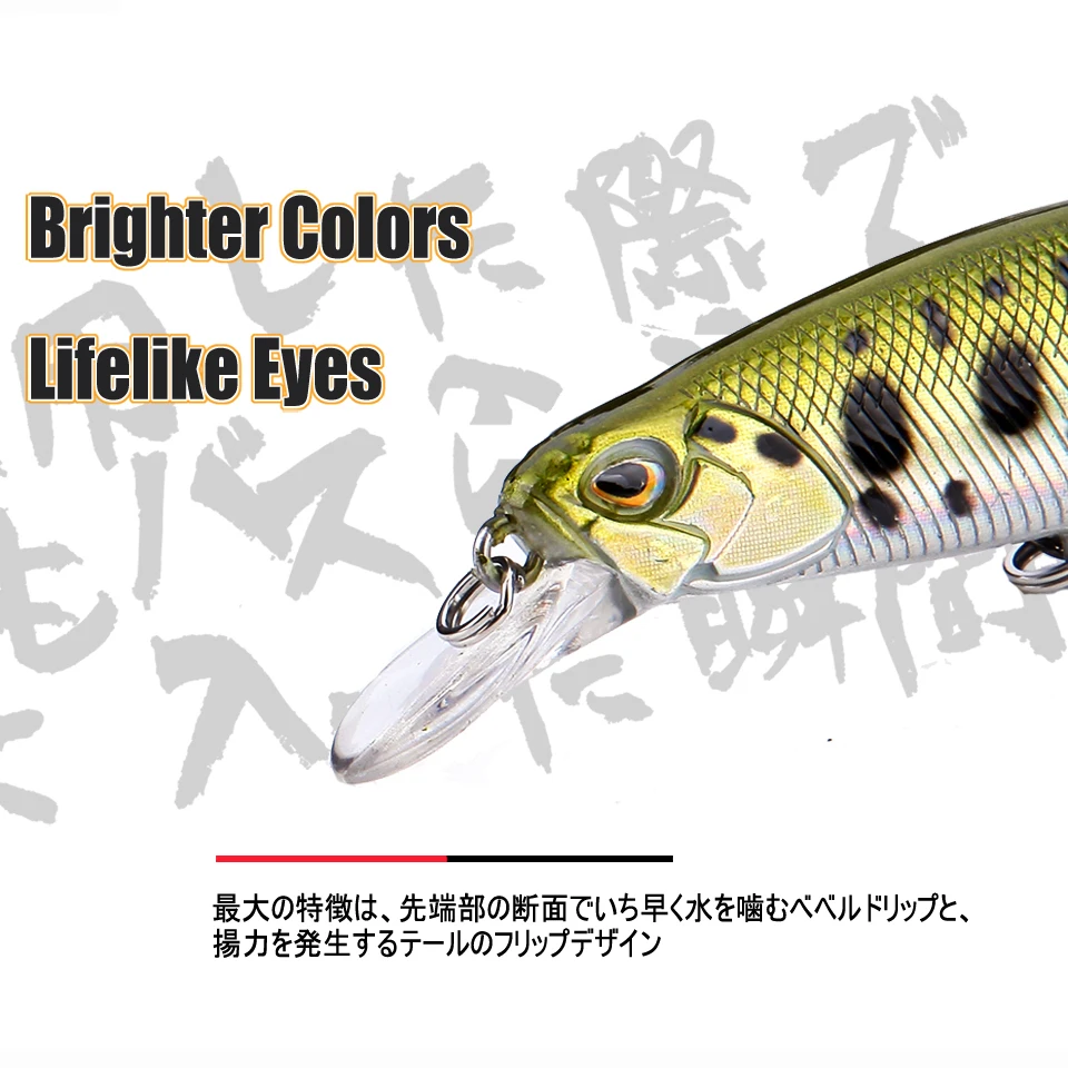 Señuelos de Pesca de pececillos de hundimiento lento, cebo de natación Artificial para Lucio, lubina, depredador, Jekbait, punta de lanza, RYUKI, 2022mm, 16g, nuevo, 105 - imagen 3