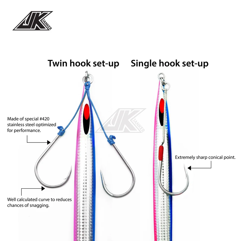 Anzuelos JK 4X – Acero japonés para slow jigging de altura - imagen 5