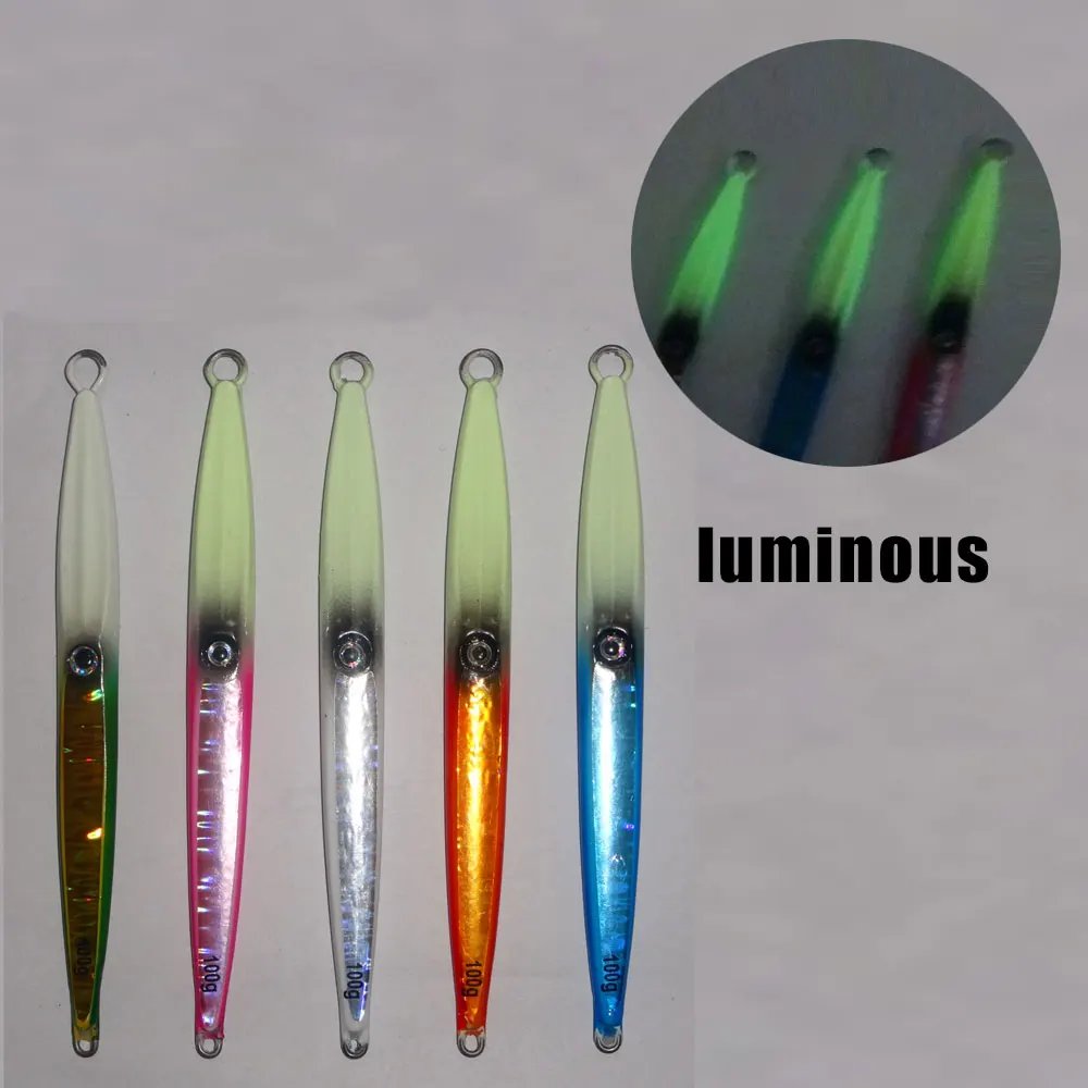 Balleo 40g 60g 80g 100g 200g 300g 400g 500g 720g calamar de aguas profundas Metal Jigbait Jig señuelo cuchara lubina gancho cebos - imagen 4