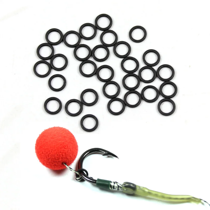 Bimoo-Anillo de aparejo redondo para pesca de carpa, accesorio de pesca de carpa, 2,0mm, 2,5mm, 3,2mm, 3,7mm, aparejo negro mate, 30 Uds. - imagen 2