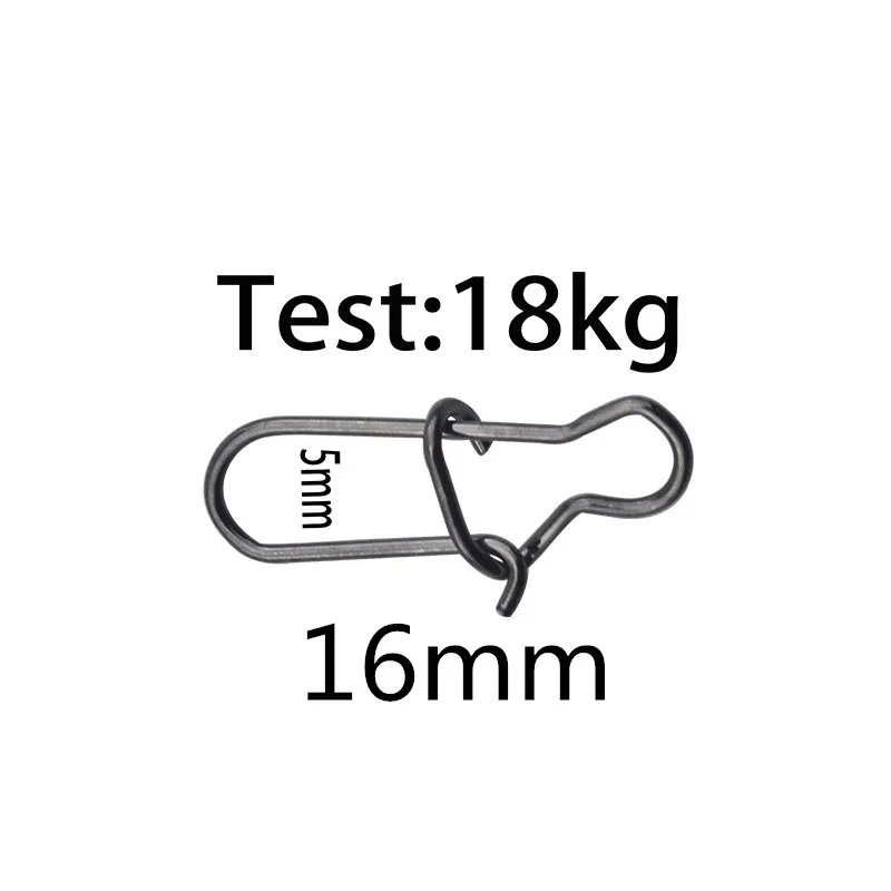 Conector de pesca de acero inoxidable, accesorio de arrastre fuerte 18 28KG 16 21mm, herramienta de pesca, accesorios a presión, 100 unids/lote 1 #2 # - imagen 3