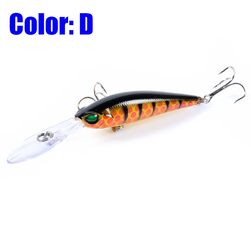 Señuelo de Pesca de pececillos, cebo Artificial duro, Wobbler, Crankbait, manivela flotante, 95mm, 6g - imagen 5
