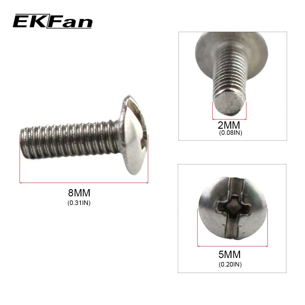 EKFan Herramientas perilla carrete pesca acero inoxidable rodamientos - imagen 3