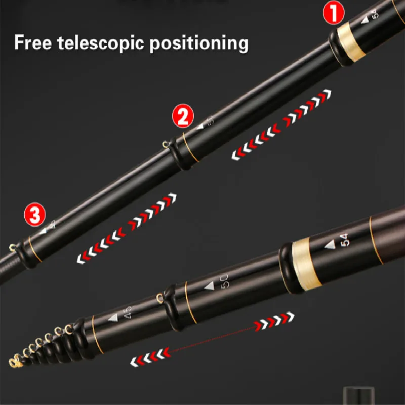 Caña de pescar frontal de alto carbono, 4,5 m -7,2 m, 60T, 28 tonalidades, bastón de mano, posicionamiento súper duro, juegos de carretes de pesca Olta, equipo de pesca - imagen 3