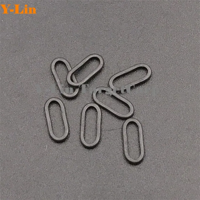 Aparejos de pesca de carpa, anillos de aparejo encubiertos, ganchos de enlace ovalados, anillos de aparejo negro mate, anillos redondos ovalados, Micro anillos de aparejo de pelo - imagen 2