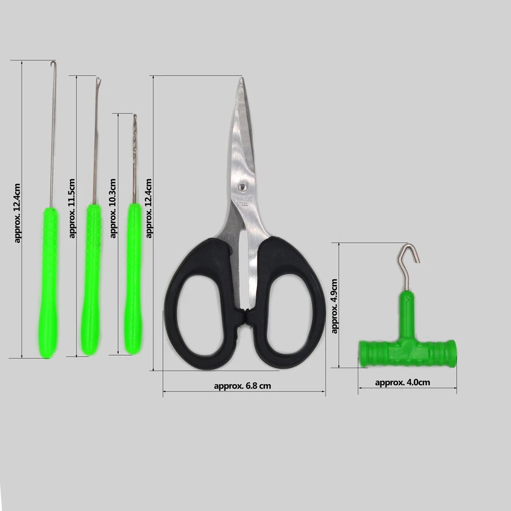 MNFT-Herramienta de aguja de cebo de pesca, tijeras extractoras de nudos en forma de T, juego de herramientas de nudo, 3 uds. - imagen 2